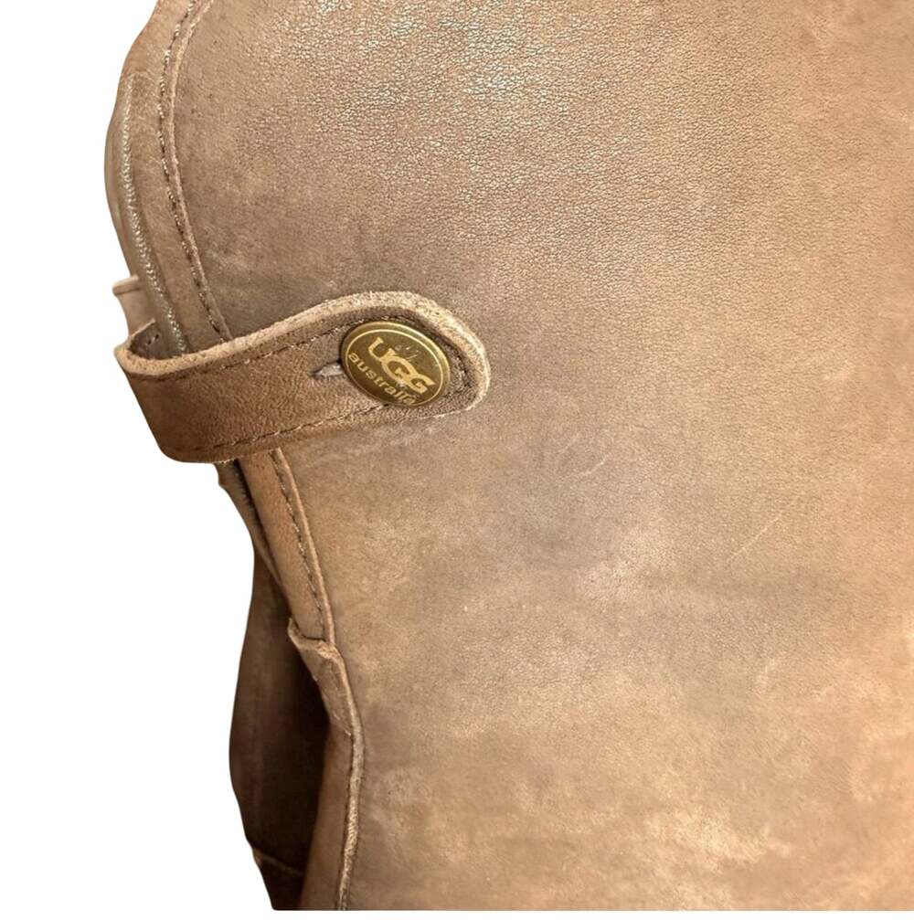 UGG Australia Brown Suede Shearling Clog Boots - Picture 6 of 7